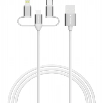 Verbatim Sync & Charge Cable 3-in-1 USB-A to Micro-B/USB-C/Lightning 18W 100cm
